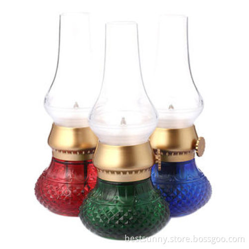Vintage kerosene blow control LED sensor light